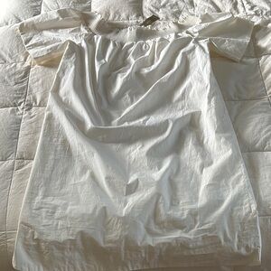 J. Crew Off-Shoulder Cream Dress